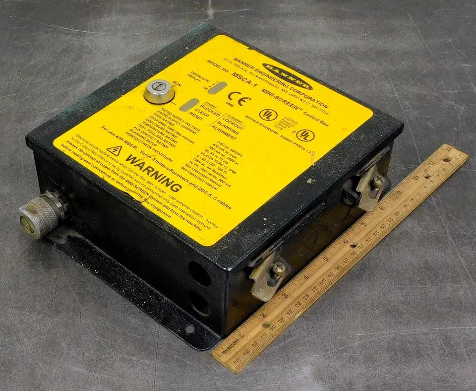 Banner Engineering - MSCA-1 Mini Screen Safety Control Enclosure 400mA 115V AC