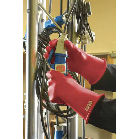 Ansell Class 0 R 11 Electrical Gloves,Class 0,Red,Sz 10,Pr