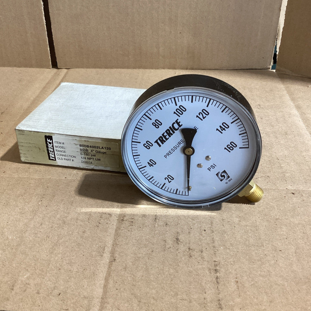 Trerice 4" Gauge D68014-Model 800B-4002LA120 800B NOS