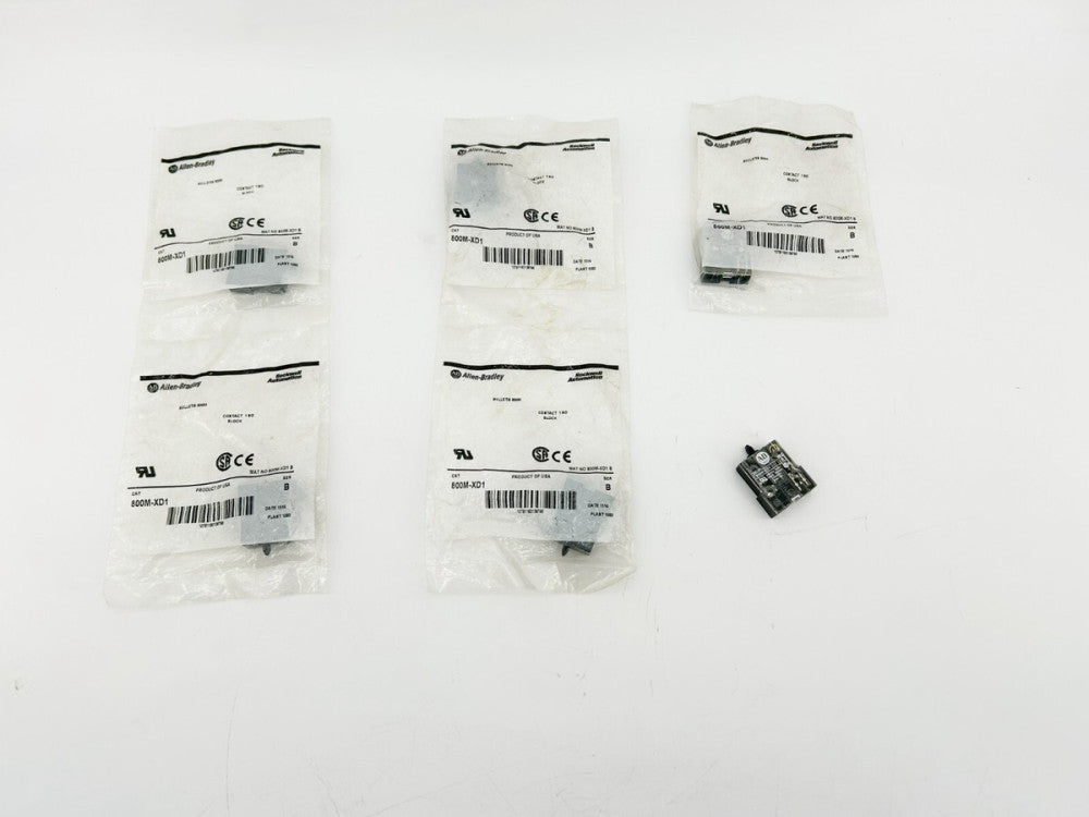 Lot of 6 New Allen Bradley 800M-XD1 Contact Block 1NO 300VAC Ser B