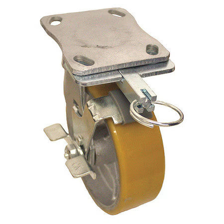 Zoro Select P25s-Uy080kp-14-Wk-Dl-001 Plate Caster,1250 Lb. Ld Rating,Ball