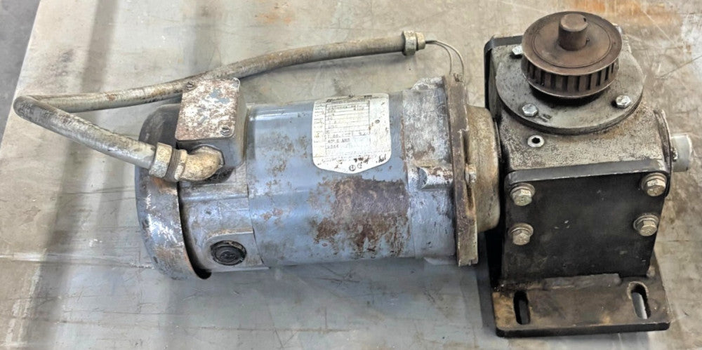 BROWNING MOTOR 24-4448-3672 90VOL 56C AMPS 2.8 410P 1750 RPM WITH GEAR BOX