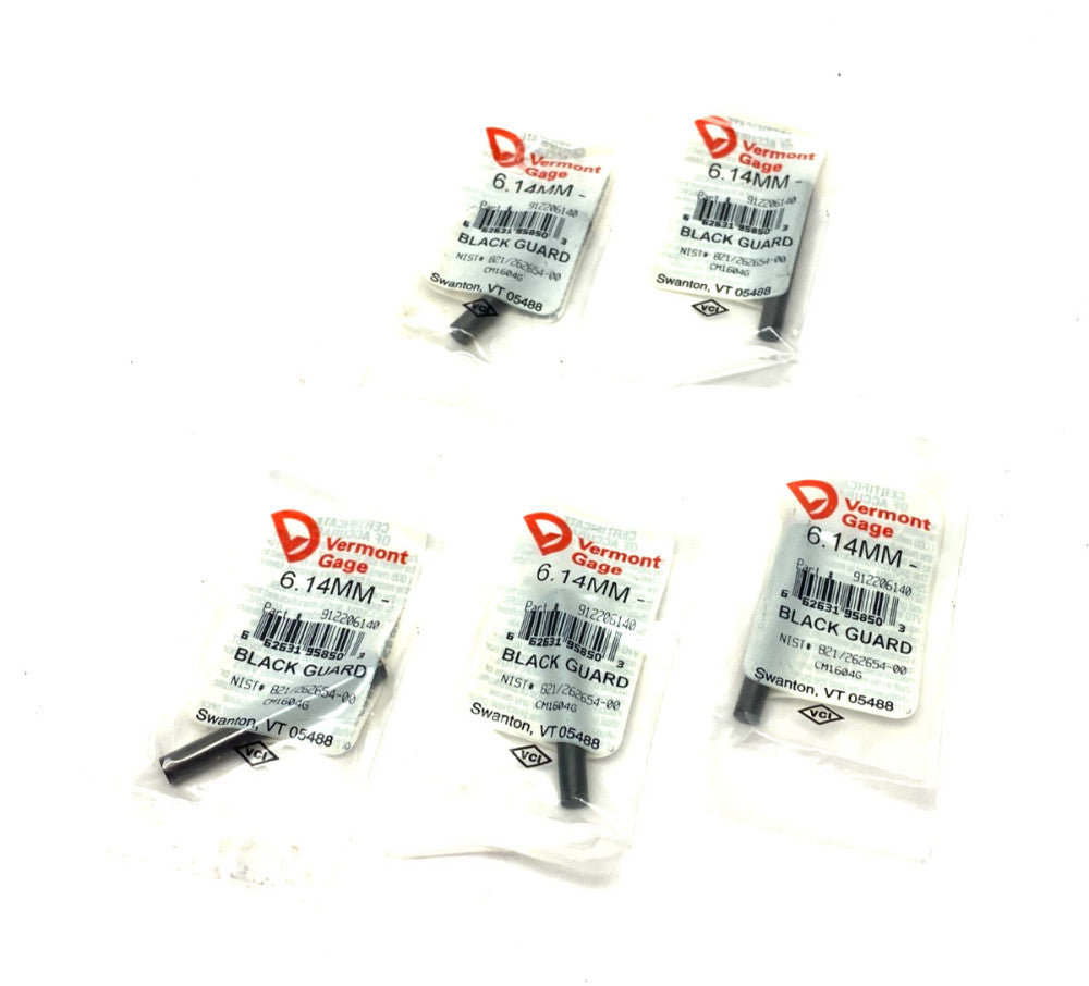 Vermont Gage 912206140 Black Guard 6.14mm Pin Gage LOT OF 5