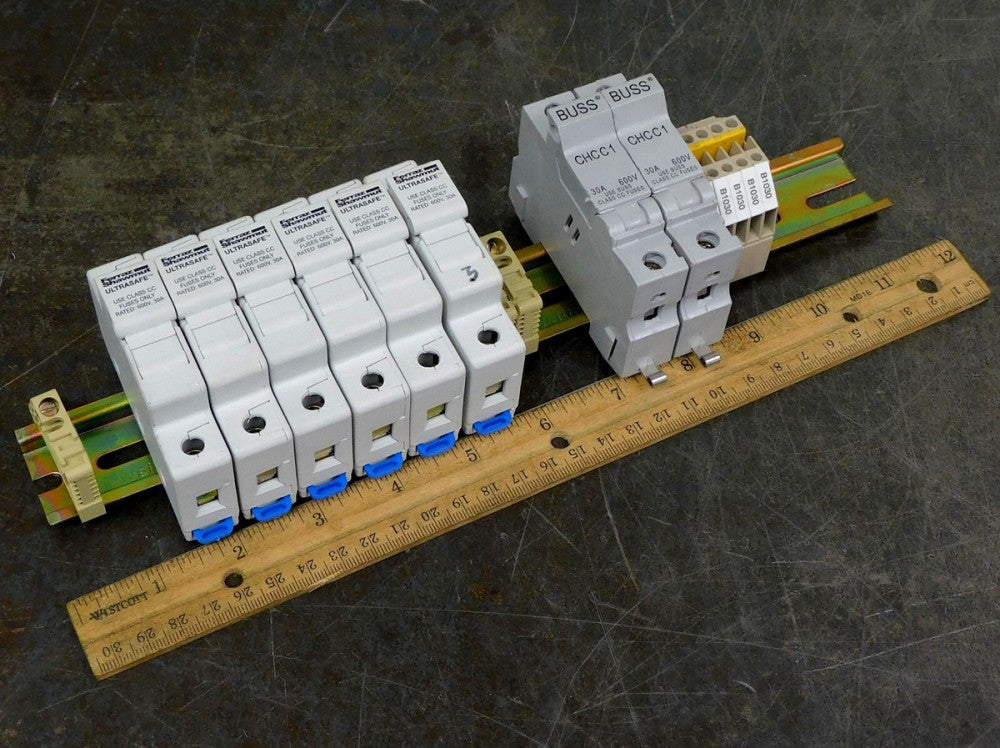 Shawmut, Bussmann & Weidmuller USCC1 & CHCC1 Fuse Holder, EW35 Terminal DIN Rail