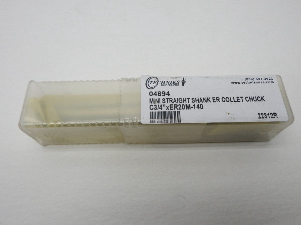Techniks SYIC 3/4in x ER20M-140 ER Straight Shank Collet Chuck SYIC-04894 NEW
