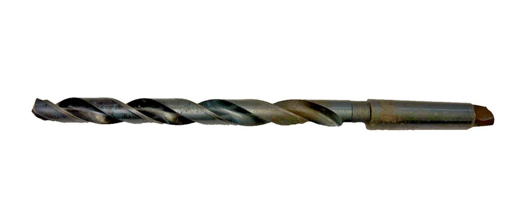 #3 MORSE TAPER SHANK DRILL BIT, SPIRAL 2 FLUTE, OAL 14-1/4"