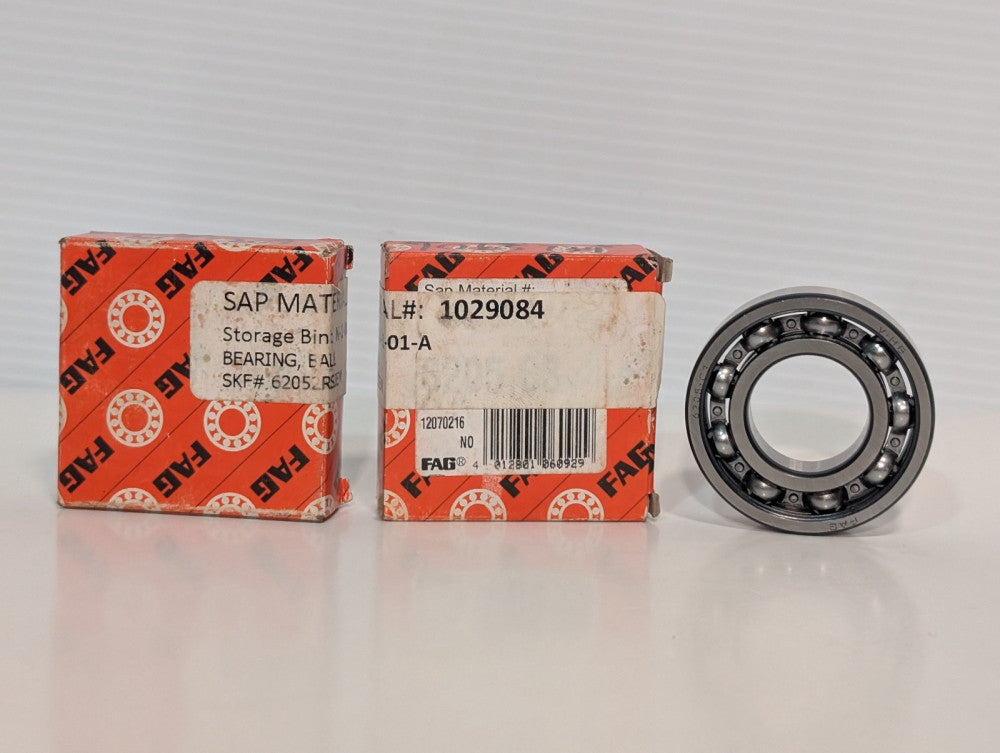 Pair of FAG 6205-C3 Radial Deep-Groove Ball Bearing 25mm Straight Bore 52mm OD