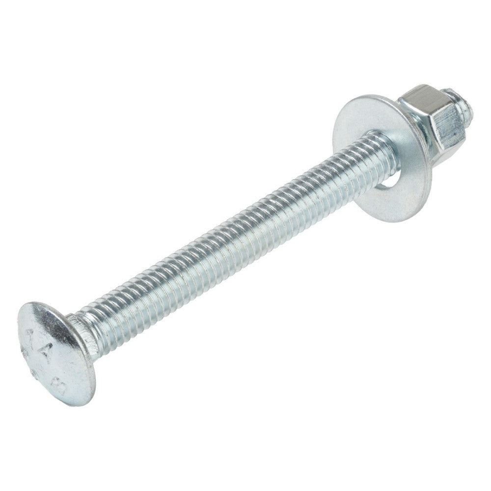 3/8" x 4" (50 Pack) Zinc Carriage Bolt Kit, Grade 307A by