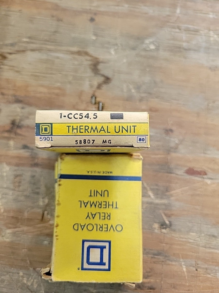 1- New Old Stock! Square D CC54.5 Overload Relay Thermal Unit