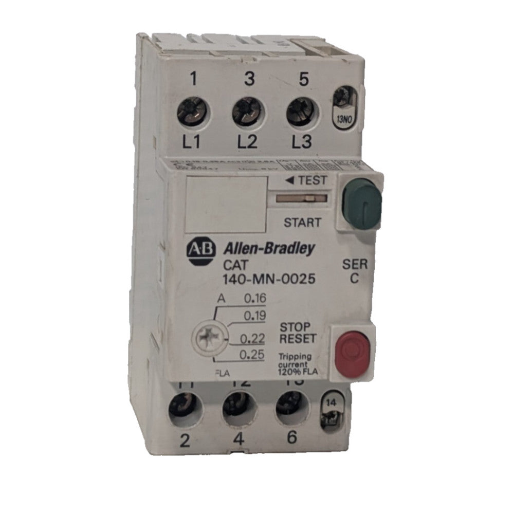 Allen Bradley 140-MN-0025 Series C Motor Starter with 140-A10 Series C, 660V