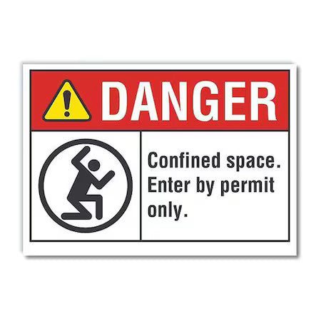 Lyle Lcu4-0168-Ed_14X10 Danger Sign,14" W,10" H,0.004" Thickness,