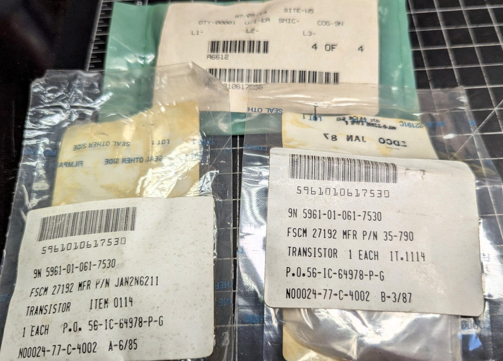 (3) Microsemi Transistor JAN2N6211 / NSN 5961-01-061-7530 [OF53]