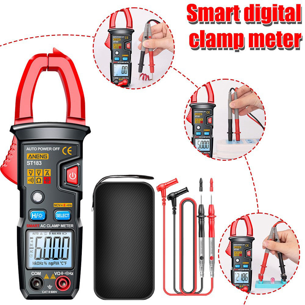 New Digital Multimeter Tester AC DC Volt Amp Clamp Meter Auto Range LCD Handheld