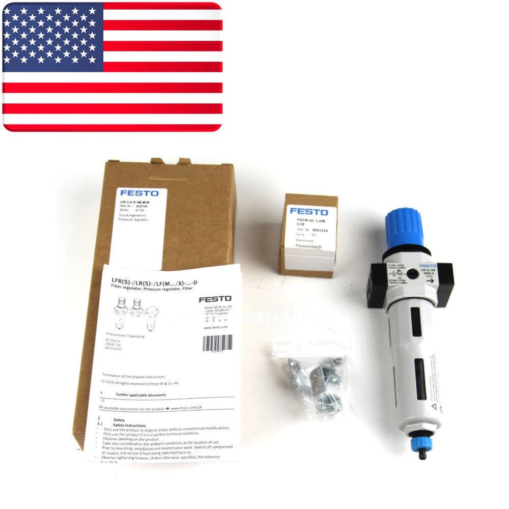 New In Box FESTO LFR-1/4-D-5M-MINI 162719 FILTER REGULATOR - US Stock