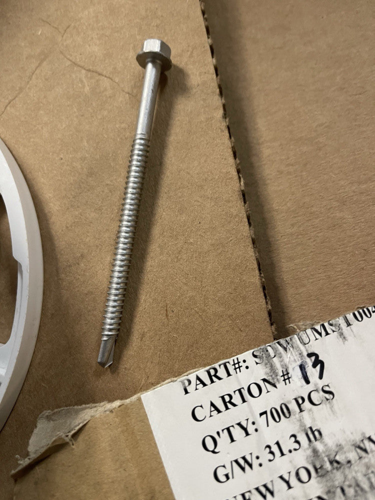 BRAND NEW #13 X 4" SELF DRILLING SS HEX HEAD SCREWS (50 PC LOT) *FREE SHIPPING*