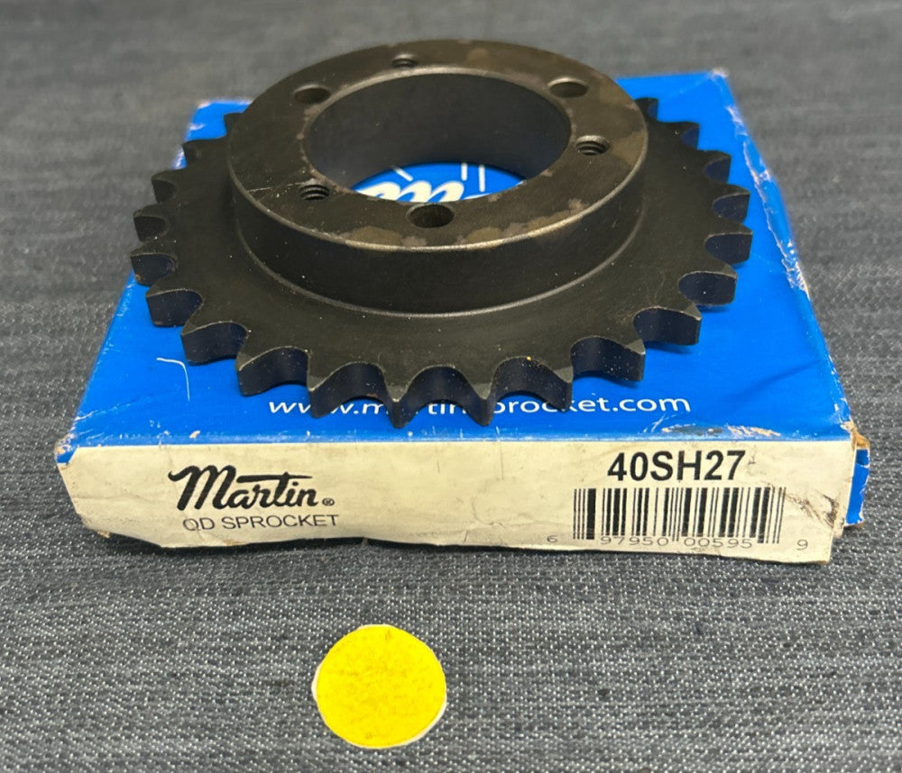 MARTIN SINGLE STRAND SPROCKET  40SH27  CHAIN SIZE 40  27 TEETH  1/2" PITCH