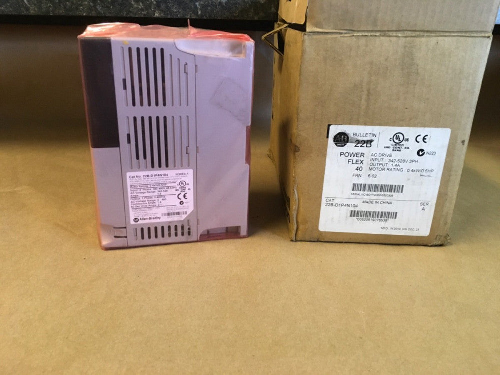 Allen-Bradley 22B-D1P4N104 Ser. A Power flex 40 AC Drive 0.5HP FRN 6.02  (KB)