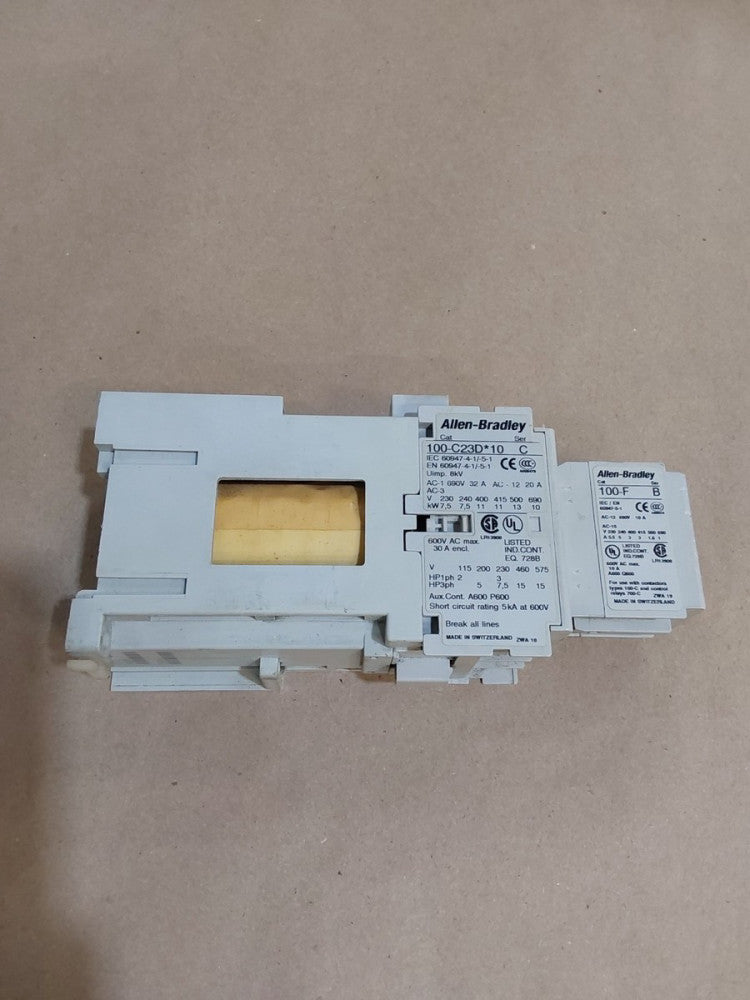ALLEN BRADLEY 100-C23D*10 SER. C W/ 100-F SER B