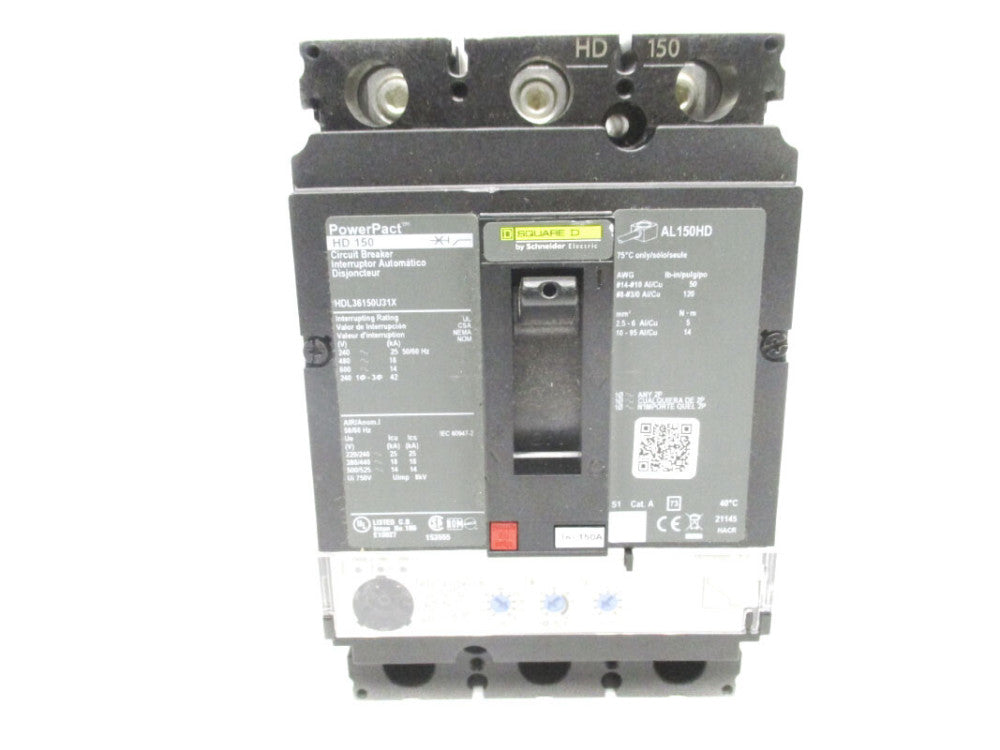 SQUARE D HDL36150U31X 600V 150A NSNP
