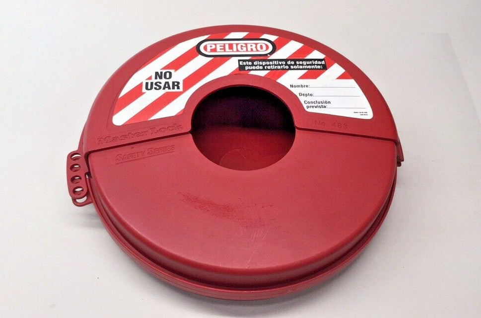 Master Lock 483 Used Rotating Gate Valve Lockout Red 6-10 inch