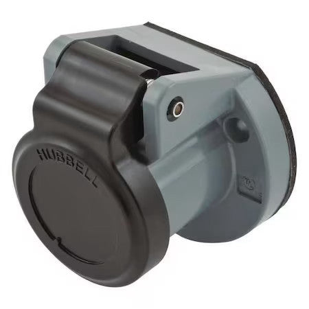 Hubbell Wiring Device-Kellems Hbl15ncbk Single Pole Connector,Weather Cover,Blck