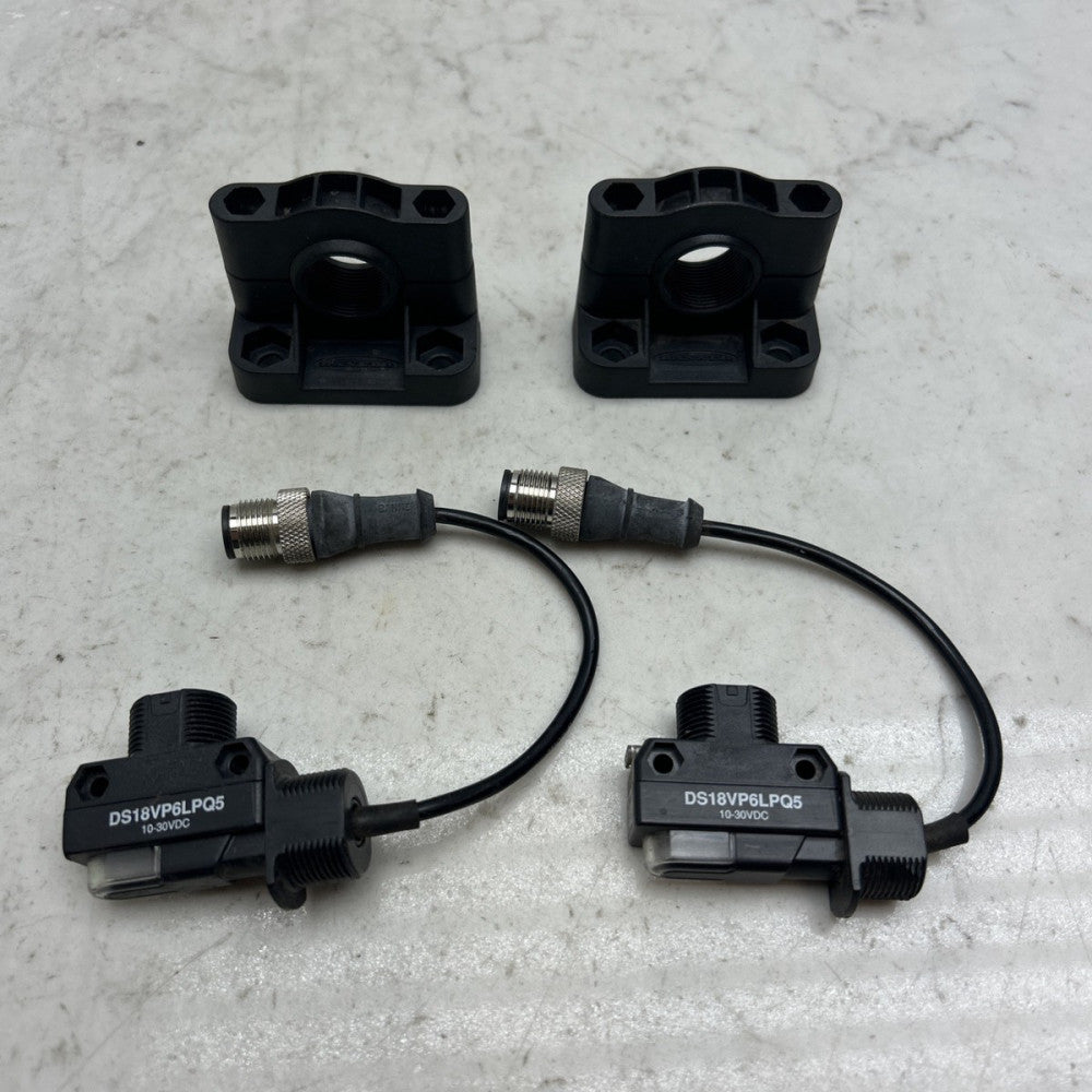 2PK Banner DS18VP6LPQ5 Wide Beam Barrel Mount Sensor w/ Mounting Bracket 10-30VD