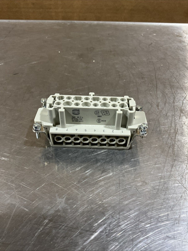 Harting Female Connector Han 16 E-BU-S 09330162701, NOS