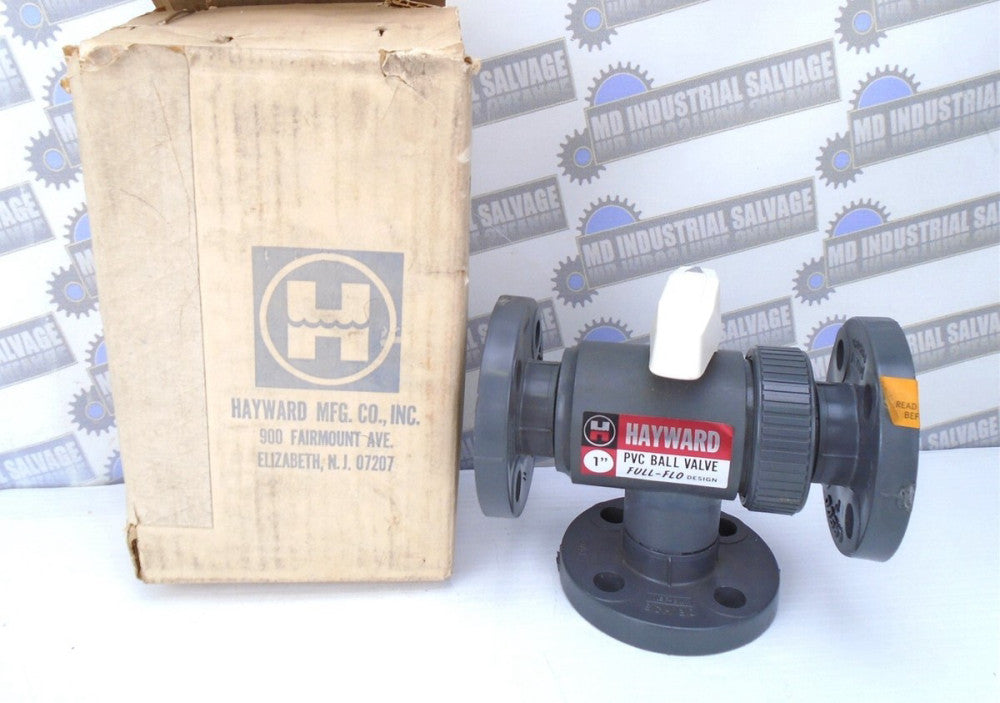 Hayward - TW1100F- 1" 3-WAY PVC FLANGED BALL VALVE FPM - FULL-FLO - (NEW in BOX)