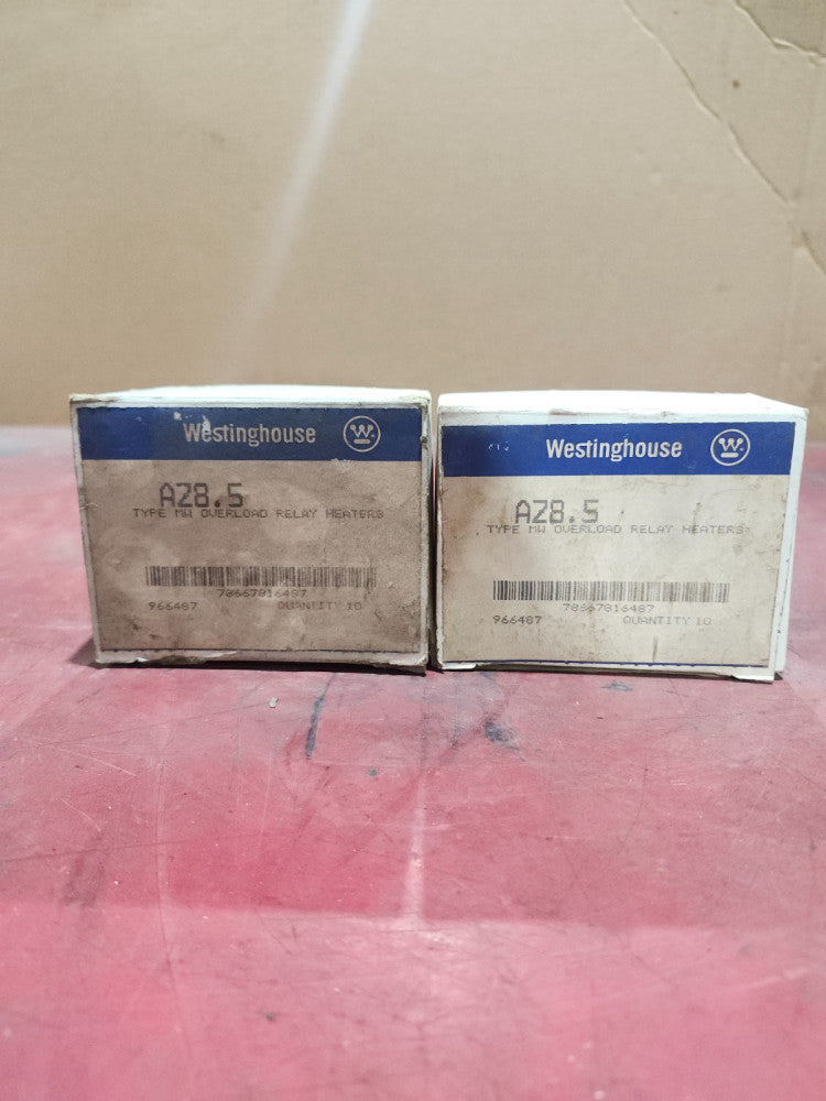 NEW IN BOX LOT OF 19 WESTINGHOUSE OVERLOAD RELAY HEATER ELEMENT AZ8.5