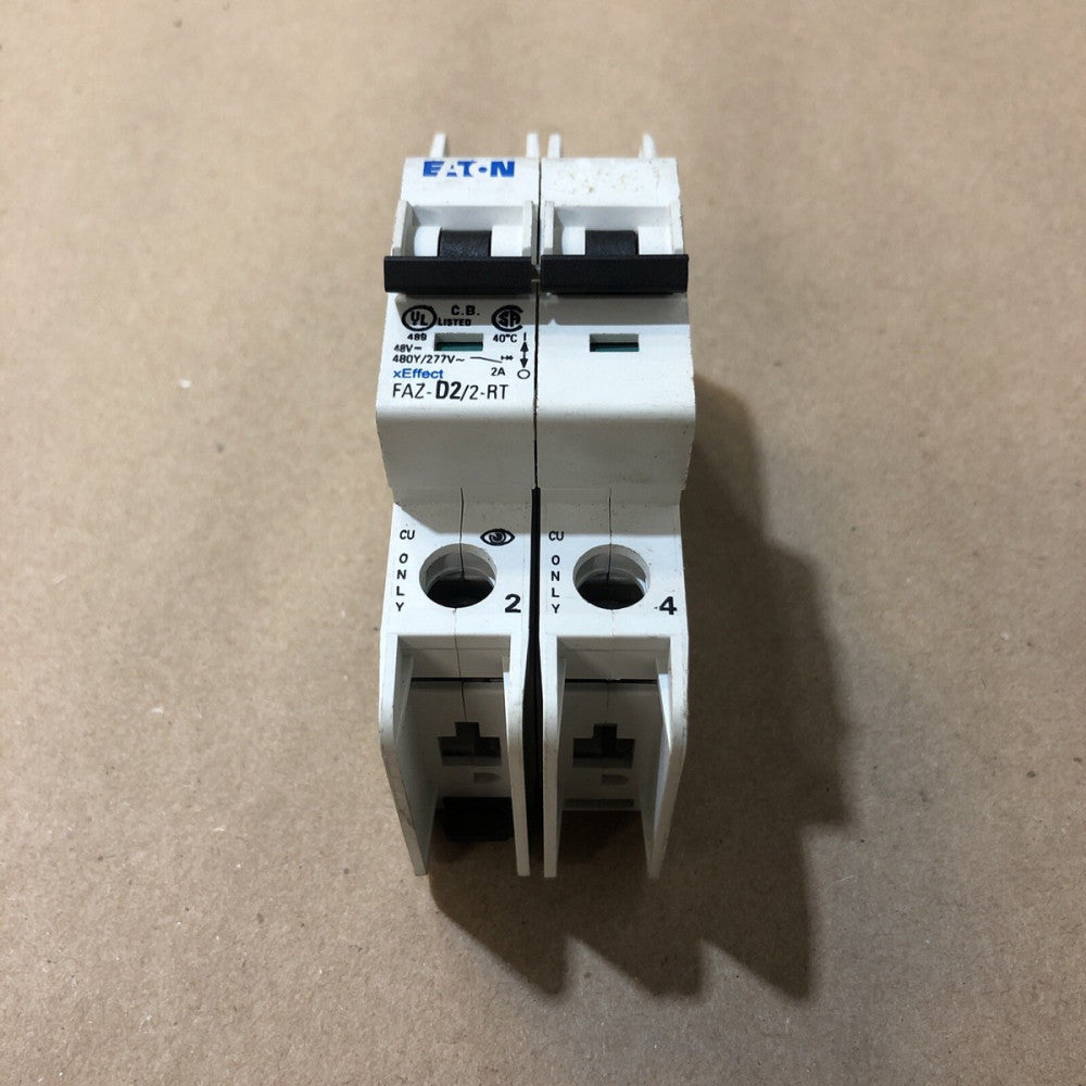 Eaton FAZ-D2/2-RT Circuit Breaker, 2A, 2 Pole