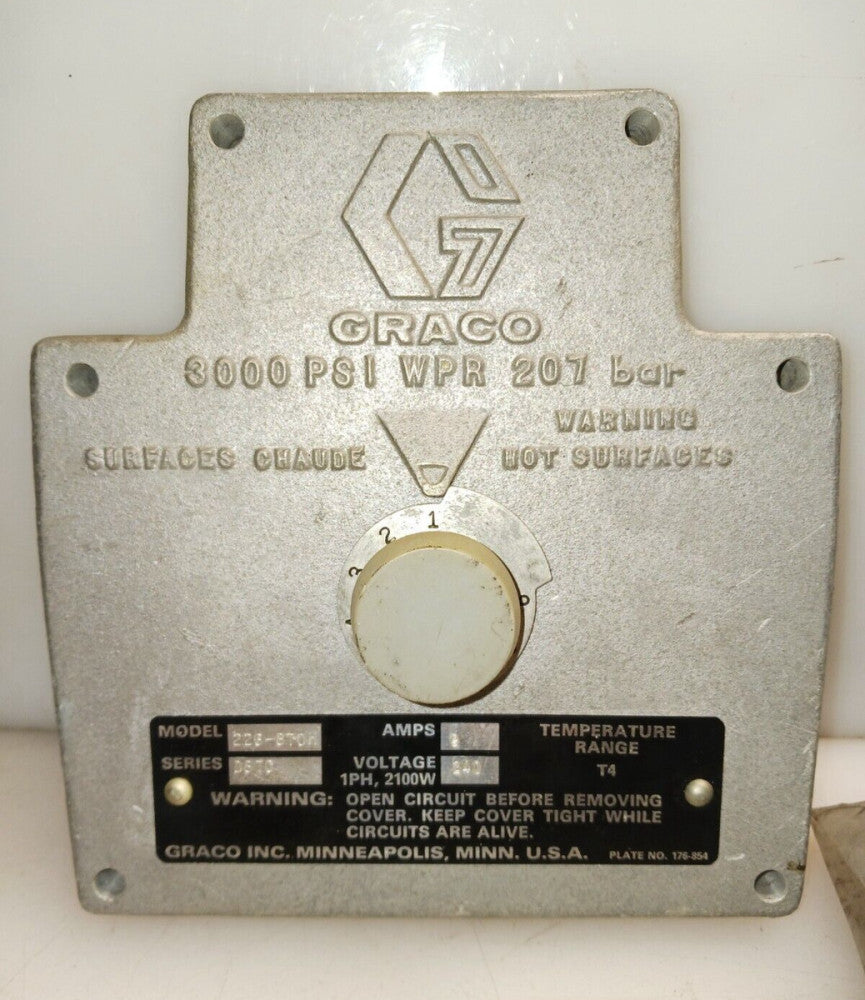 GRACO PAINTER CONTROL BOARD PLATE 2100W 9 AMP 240 VAC 1Ø 3000 PSI  226-870K