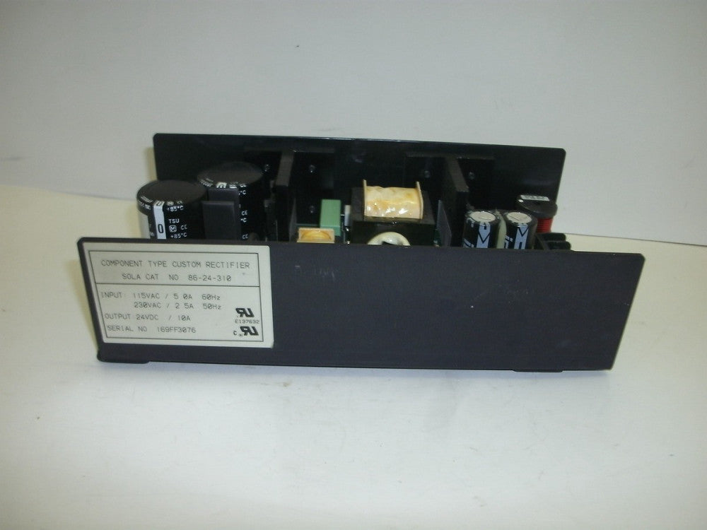 SOLA 86-24-310 COMPONENT TYPE CUSTOM RECTIFIER 115VAC 60Hz 24VDC 10A