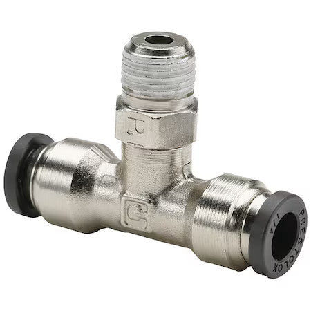 Parker W172plp-6-4 Branch Swivel Tee, Brass, Silver