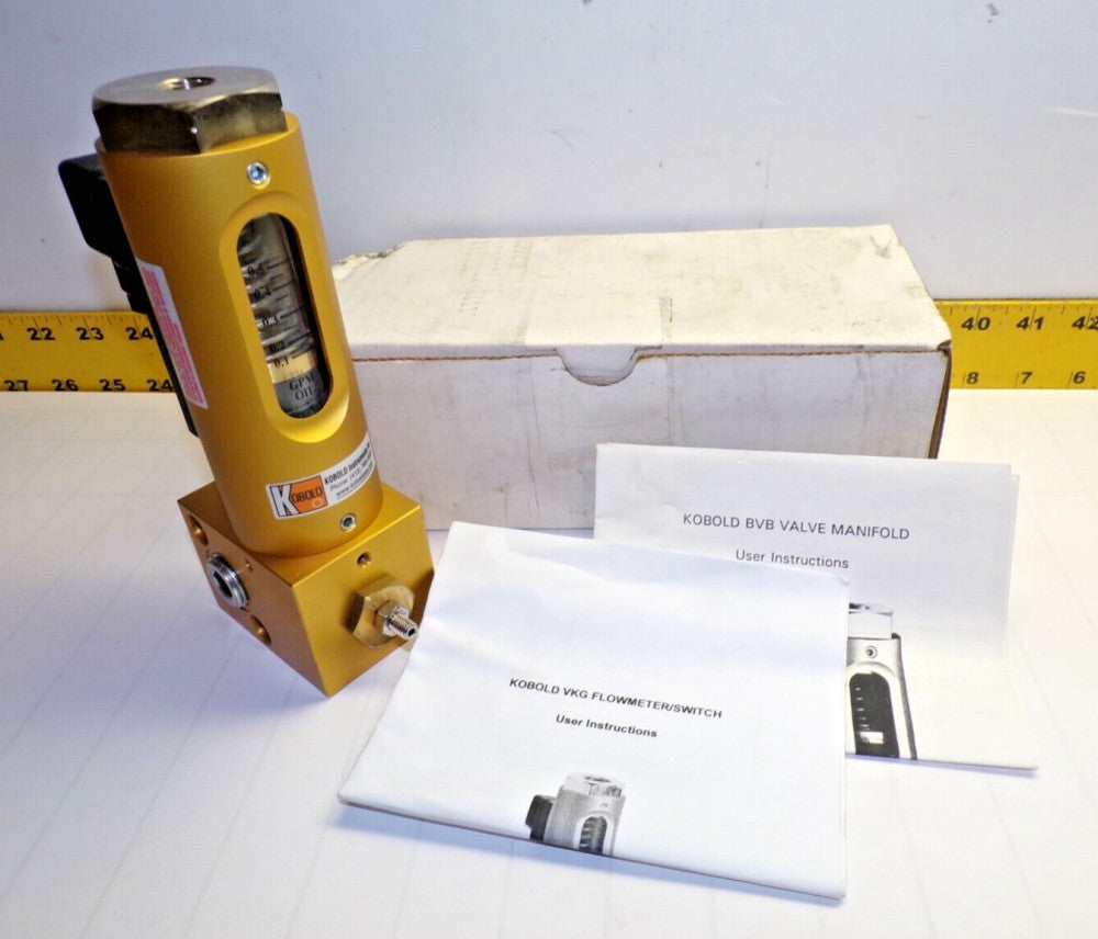 NEW KOBOLD OIL FLOWMETER/SWITCH 0.1-0.5GPM 1/4"NPT  VKG-7103V 1/2"NPT  BVB-4101