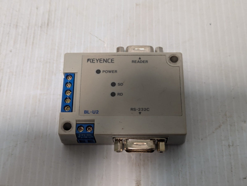 Keyence BL-U2 Laser Bar Code Reader No. 2110356, Class 2 Power