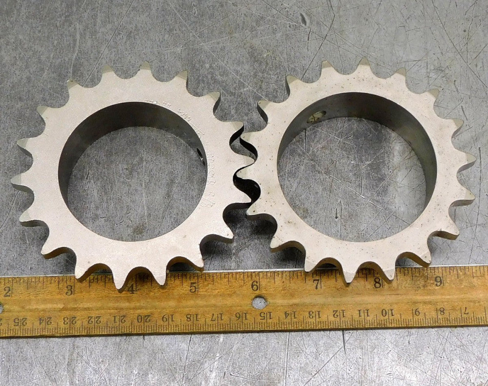 Martin 50BS18 Roller Chain Sprocket #50 18 Teeth 2-3/4" Bore Lot of Two (2)