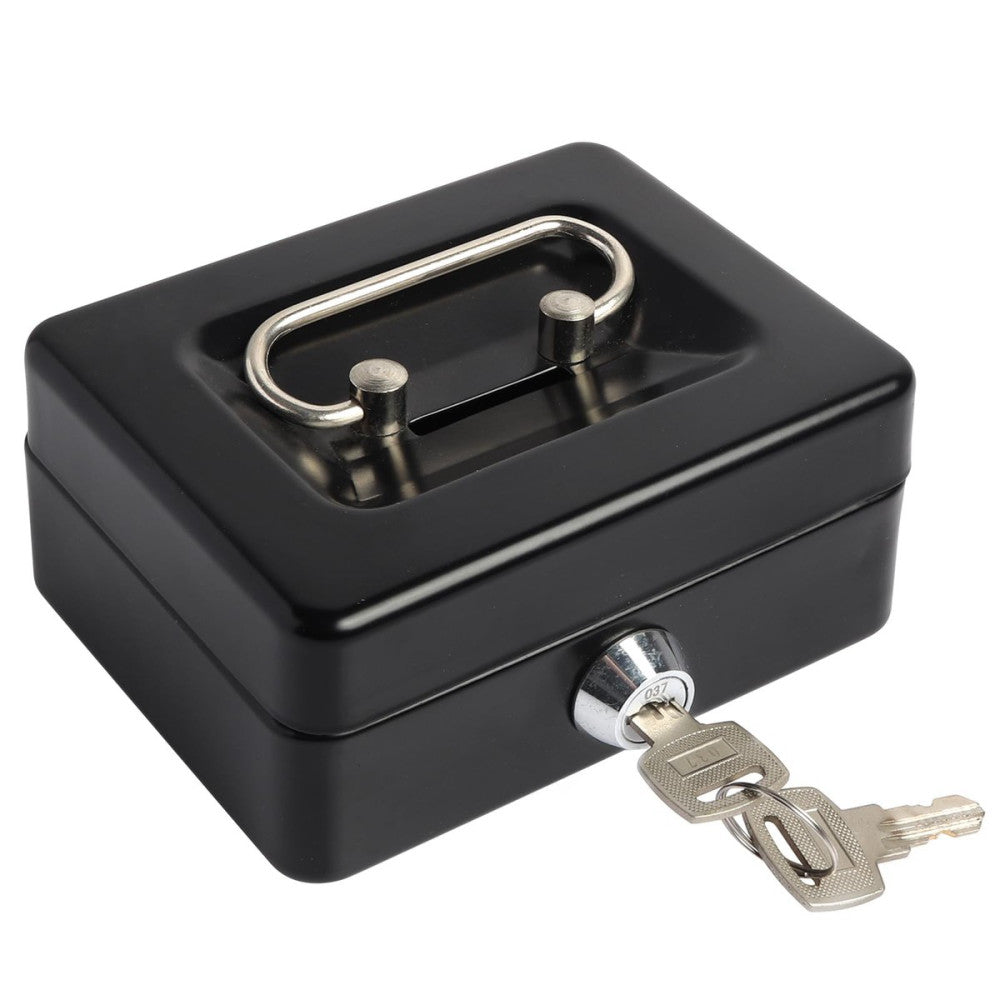 Small Cash Box with Lock: Mini Lock Box with Coin Slot - Metal Piggy Bank for...