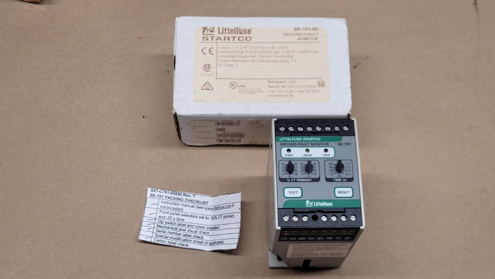 Littelfuse Startco SE-701-0D Ground Fault Monitor 2W 12-30VDC