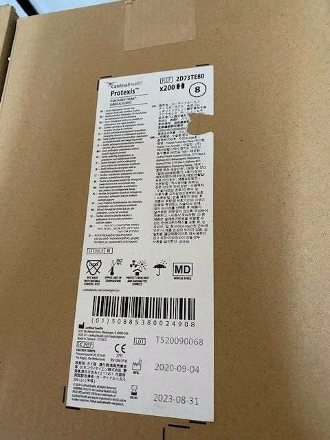200 Pair - 2D73TE80 - Protexis PI with Neu-Thera Surgical Gloves, Size 8