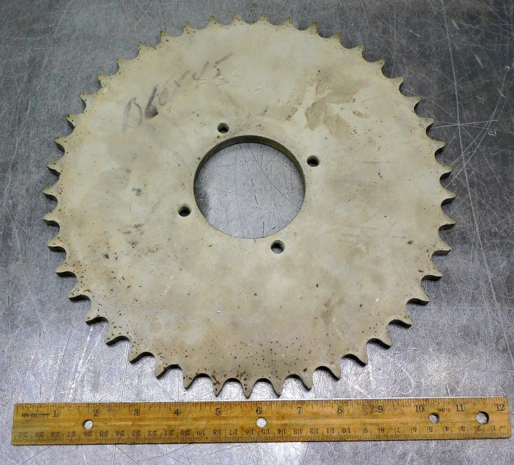 Union Gear 60A45 A-Plate Roller Chain Sprocket #60 45 Teeth 3" Bore