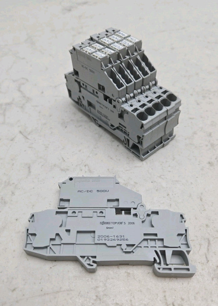 6 Pack Wago 2006-1631/1000-541 Terminal Block Connector 2 Position Disconnect 
