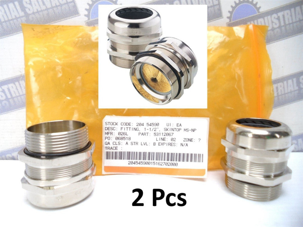 (2 Pc) LAPP 53112067 1-1/2" SKINTOP MS-NPT Brush Strain CABLE GLANDS - IP68 IP69