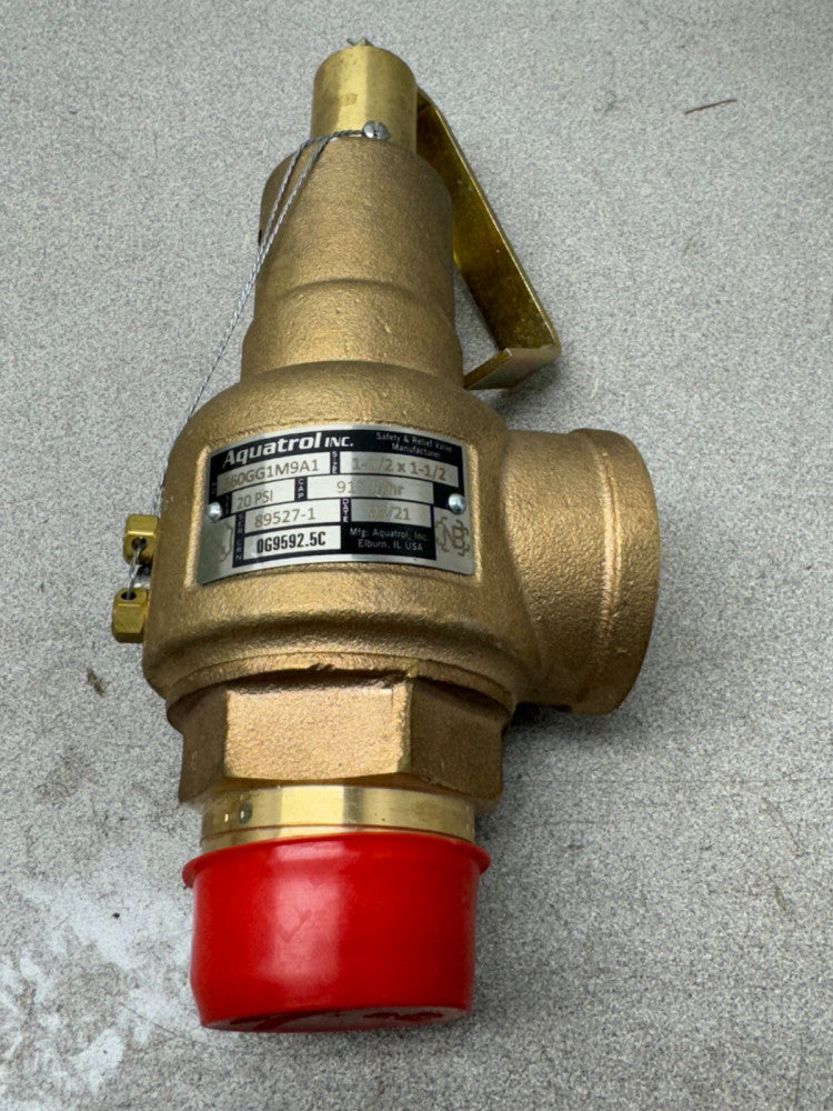 NEW NO BOX AQUATROL 20 PSI. SAFETY RELIEF VALVE 560GG1M9A1 SIZE 1-1/2 X 1-1/2