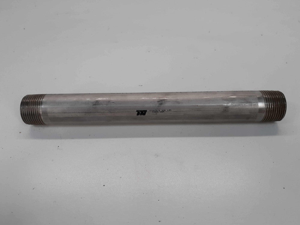   1X10-3/4 Threaded Pipe Nipple 304 Stainless Steel L40  Lot of 4