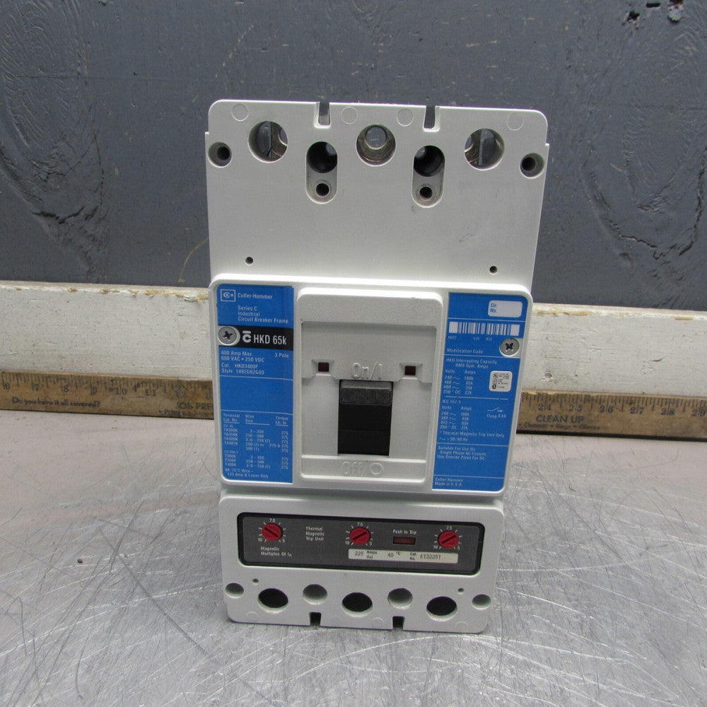 Eaton /Cutler Hammer HKD3400F ,CIRCUIT BREAKER ,3P/225A/ 600V/ 65k , MAKE OFFER!