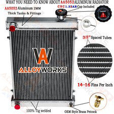 3 Row Aluminum Radiator For Lincoln Welder Vantage 400 500 500I CAG31153