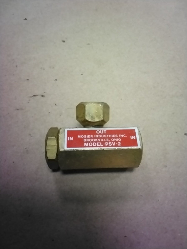 MOSIER INDUSTRIES MODEL-PSV-2 FLOW CONTROL VALVE
