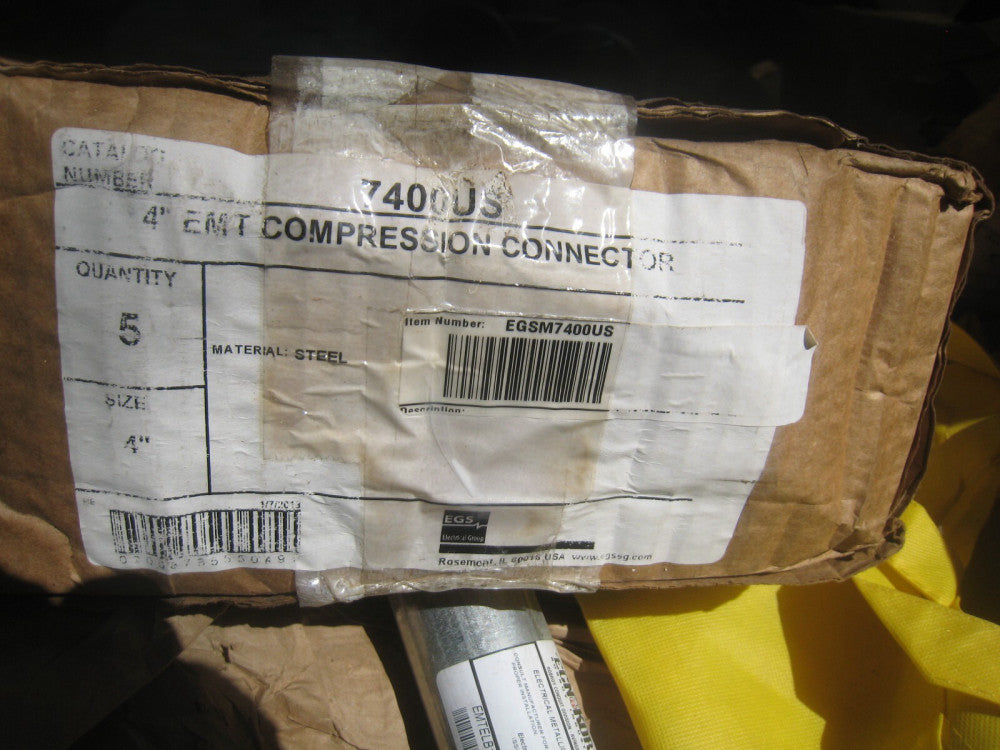 LOT of 3,  4" inch EMT/Rigid  Coupling 7400-US  EGSM7400US- EGS  Iron Comprssion