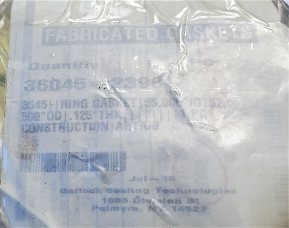 55” I.D. Pipe Flange Ring Gasket Garlock 3545, 1/8” Thick X 57.5” O.D. [Z3B2]