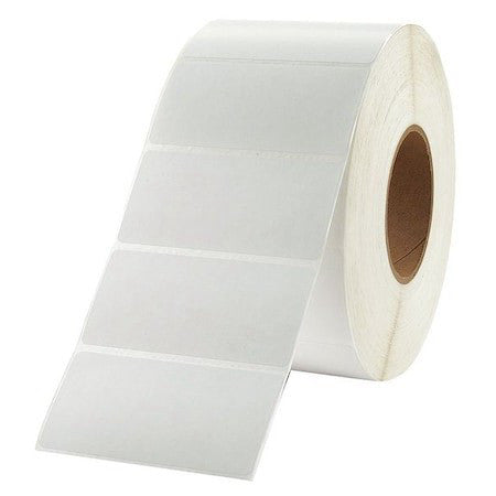 Zoro Select 22D091 Label, White, Thermal Transfer Paper, Pk4, Width: 4"